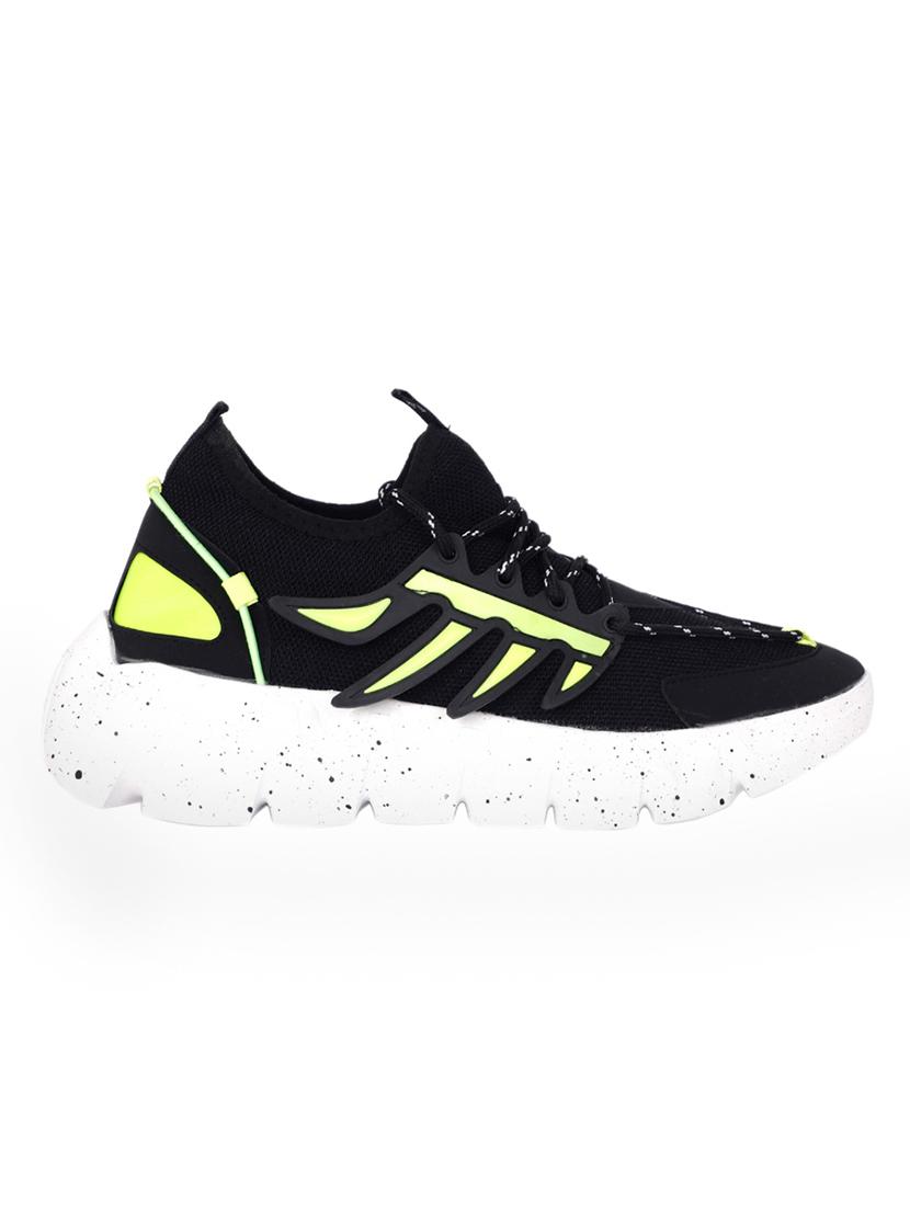 mens black lace up sport shoe - 18476825 - Standard Image - 1