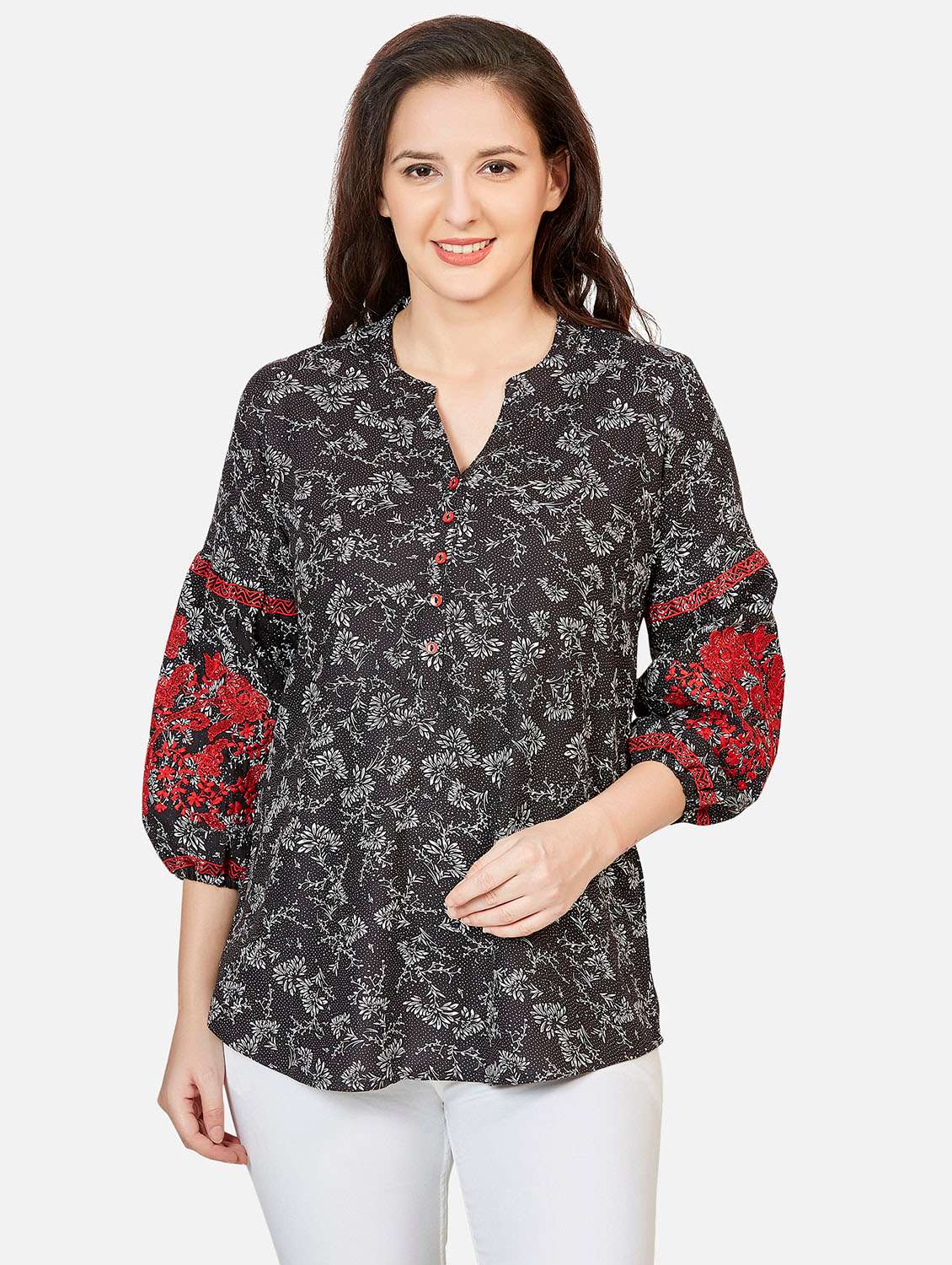 printed fusion kurti