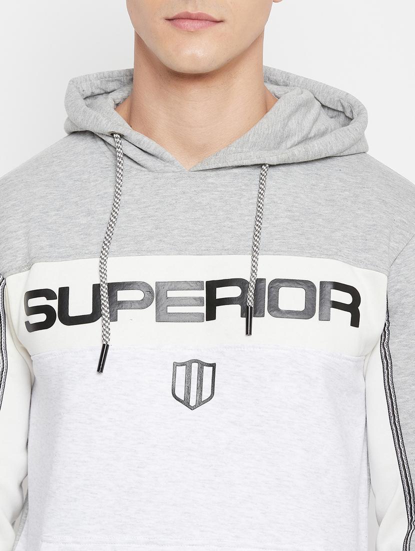 grey cut & sew hooded sweatshirt - 18477104 - Standard Image - 4