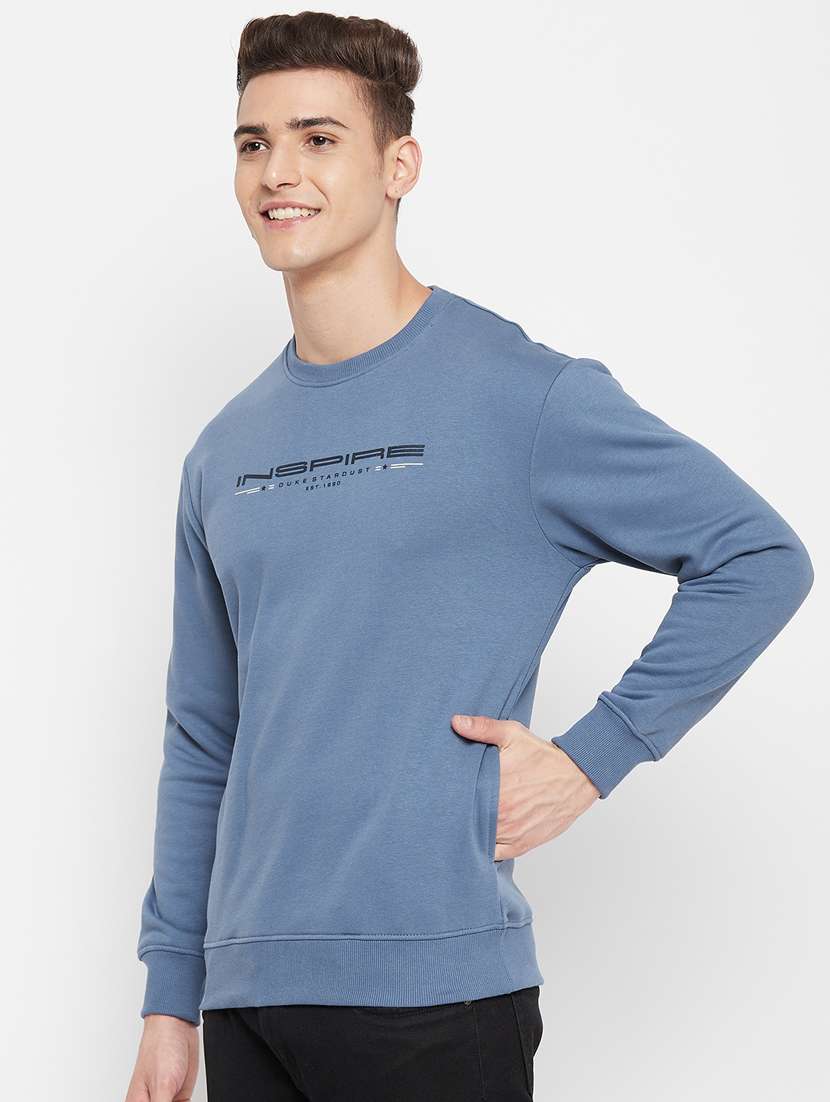 blue chest print sweatshirt - 18477118 -  Standard Image - 1