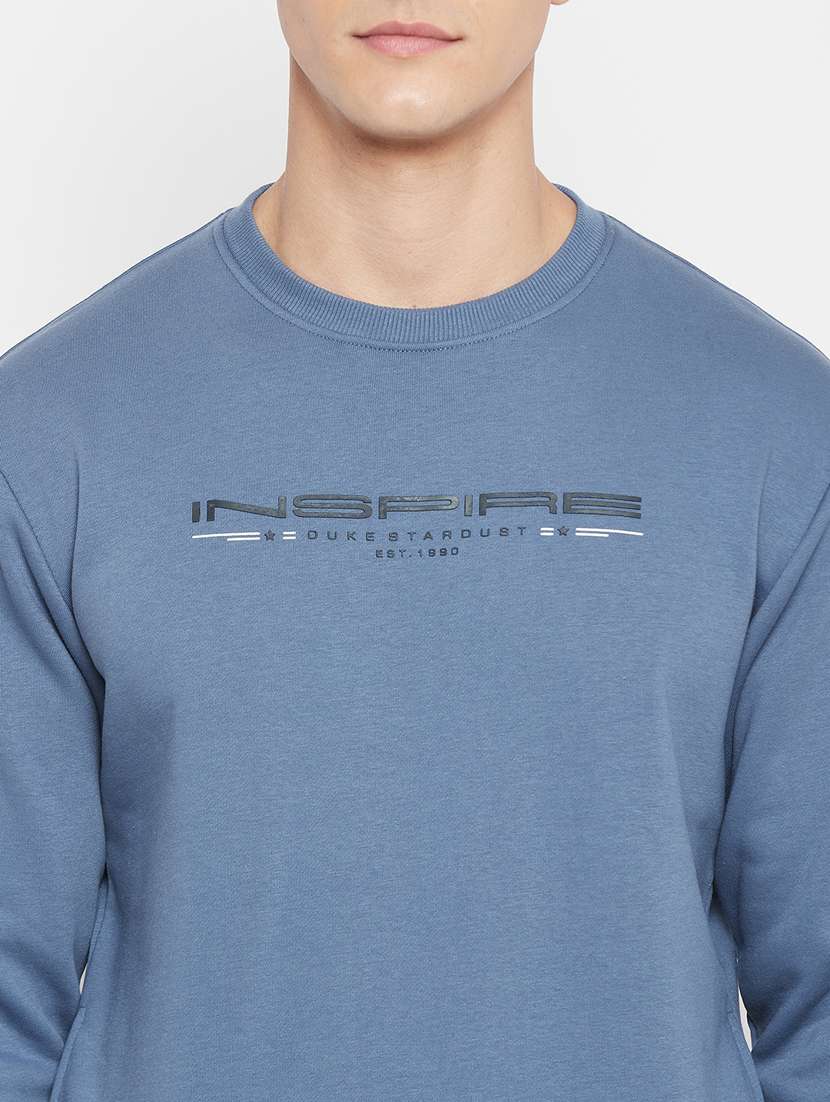 blue chest print sweatshirt - 18477118 -  Standard Image - 4