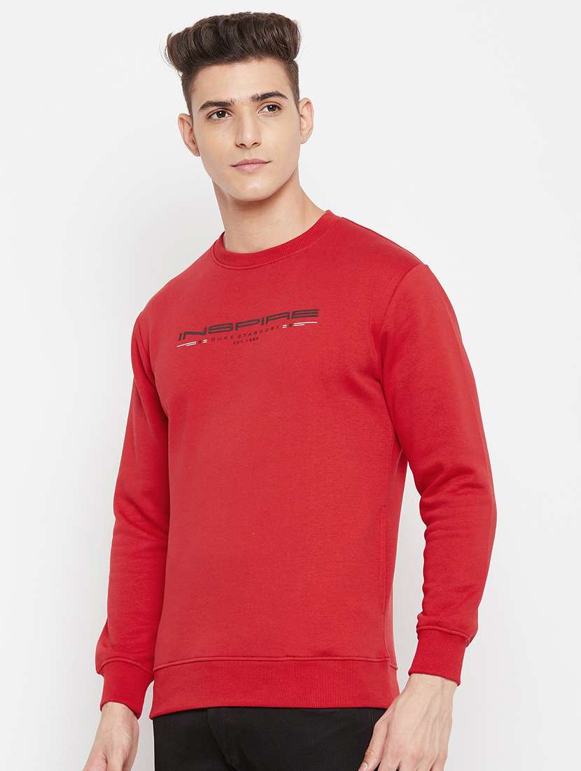 red chest print sweatshirt - 18477123 -  Standard Image - 1