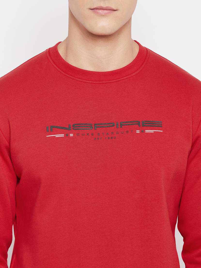 red chest print sweatshirt - 18477123 -  Standard Image - 4