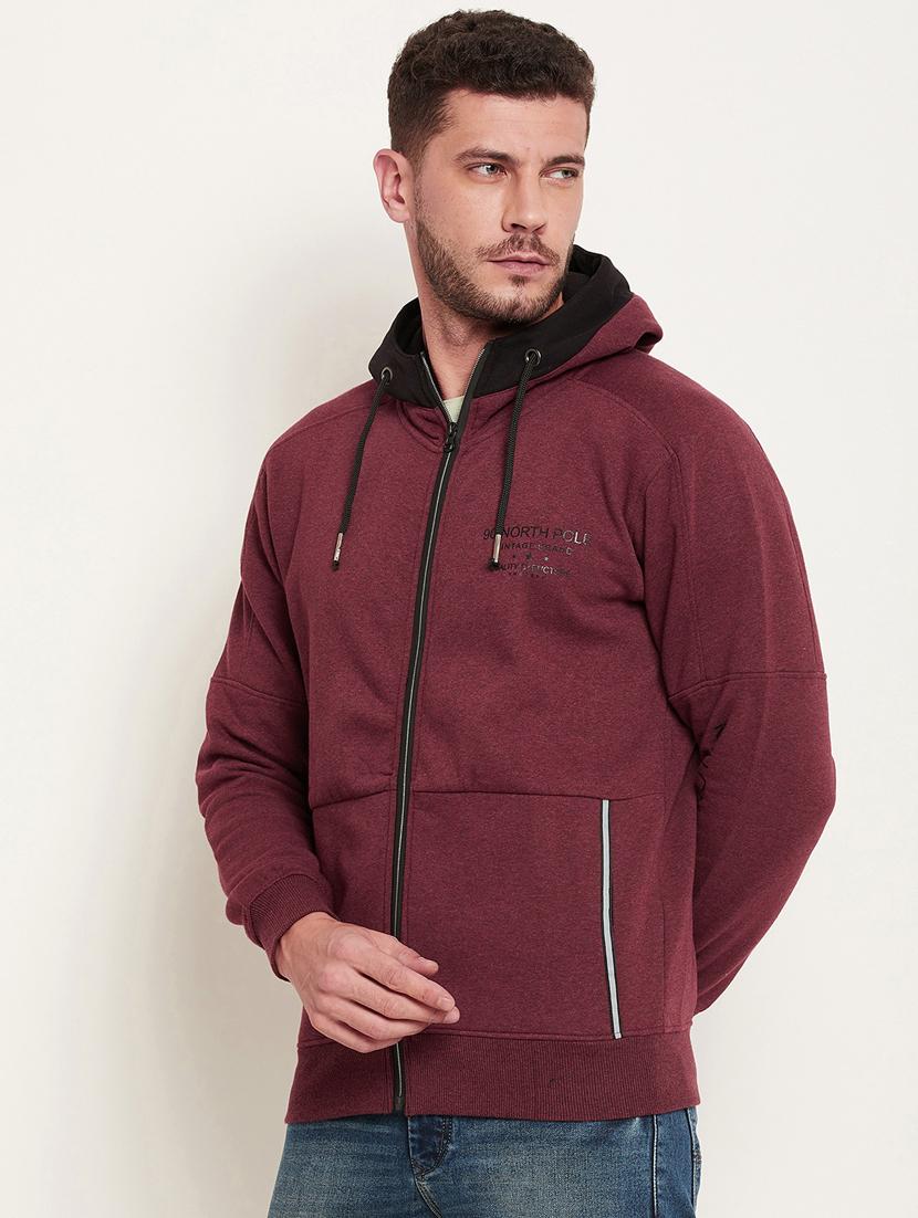 maroon solid sweatshirt - 18477132 -  Standard Image - 1
