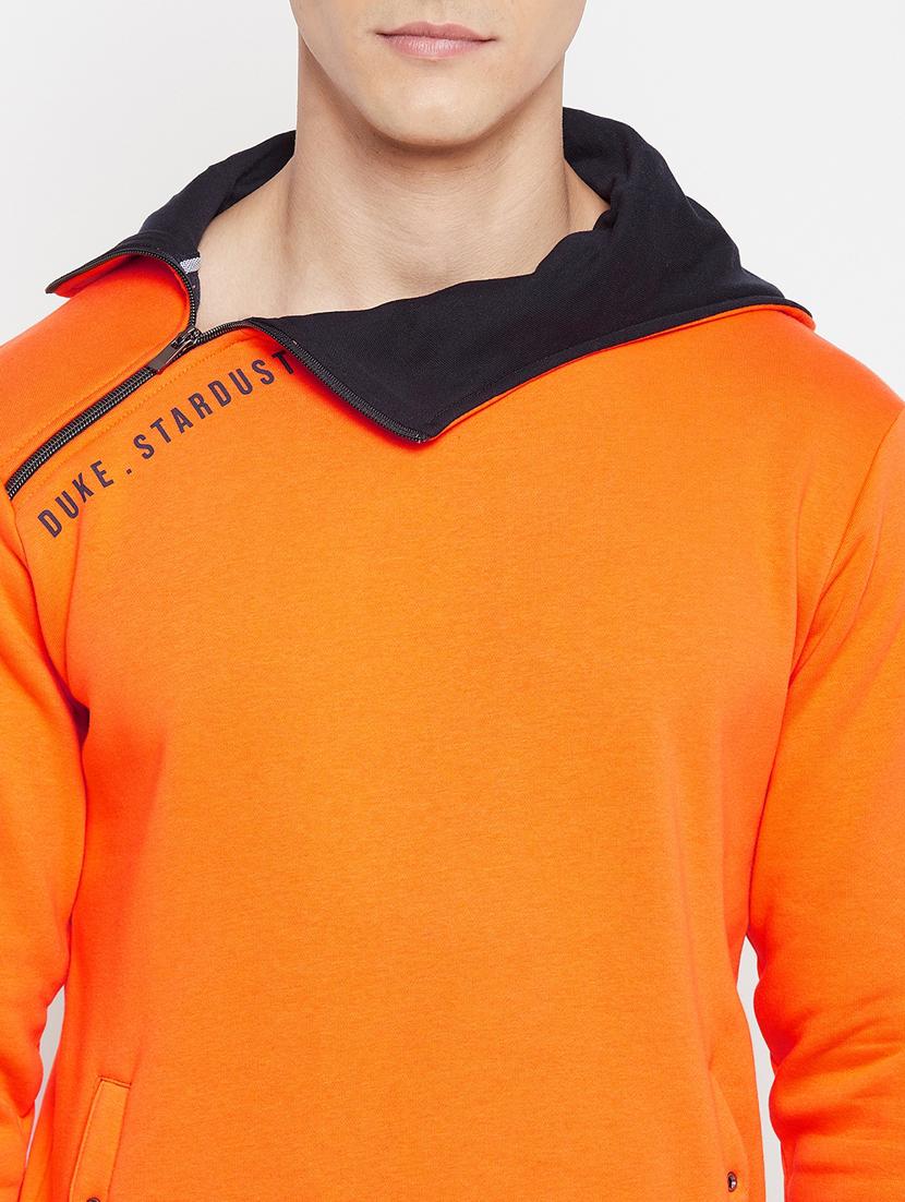 orange printed hooded sweatshirt - 18477136 - Standard Image - 4