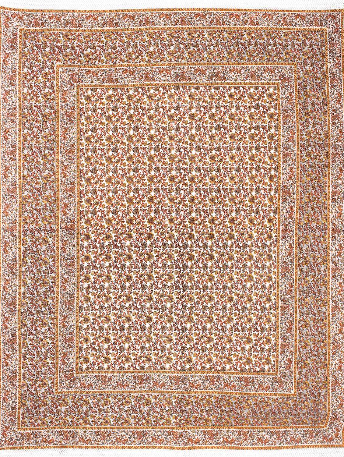 carry border printed 100% cotton pigment double bedsheet with pillow covers - 18477180 - Standard Image - 4