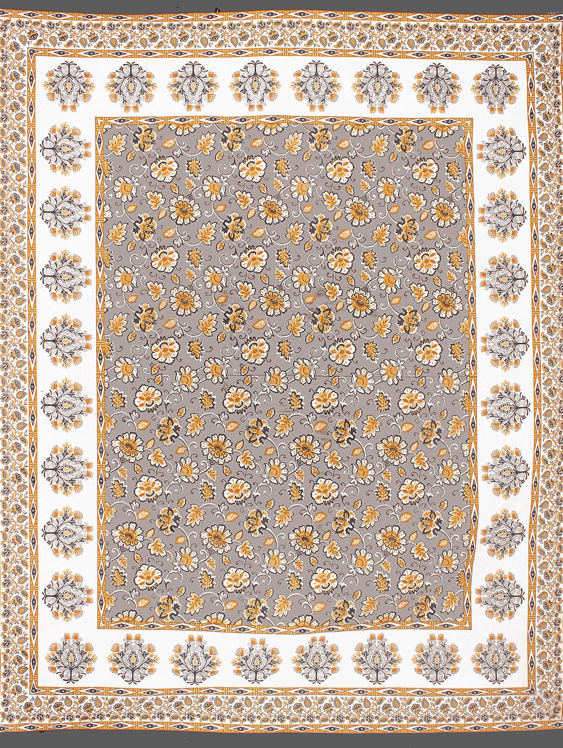 ikkat border printed 100% cotton pigment double bedsheet with pillow covers - 18477194 - Standard Image - 4