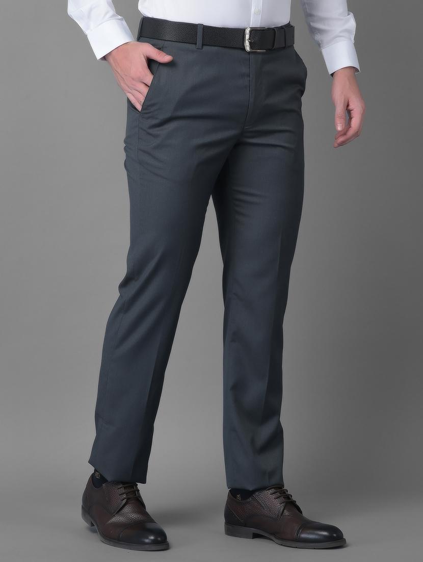 charcoal solid formal trouser - 18477374 -  Standard Image - 1