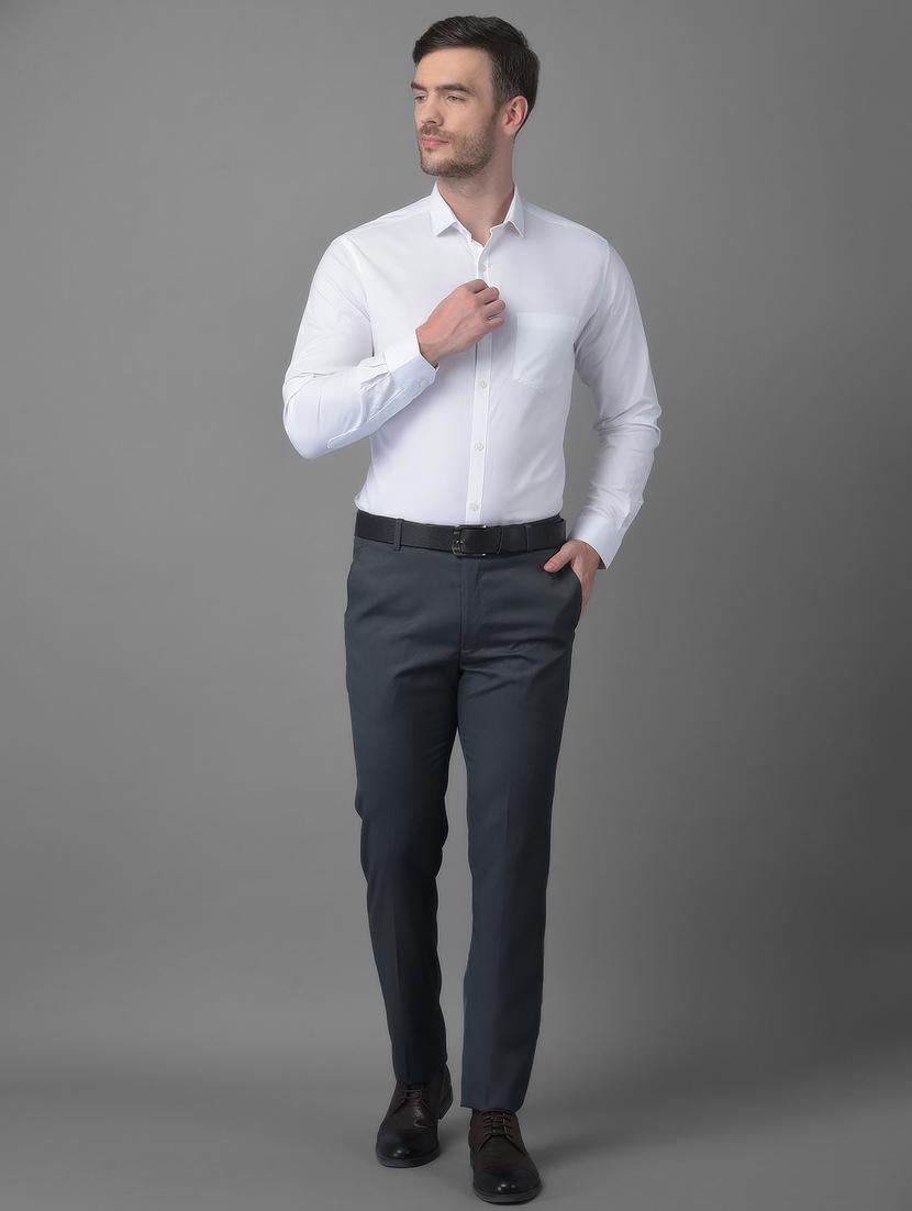 charcoal solid formal trouser - 18477374 - Standard Image - 4