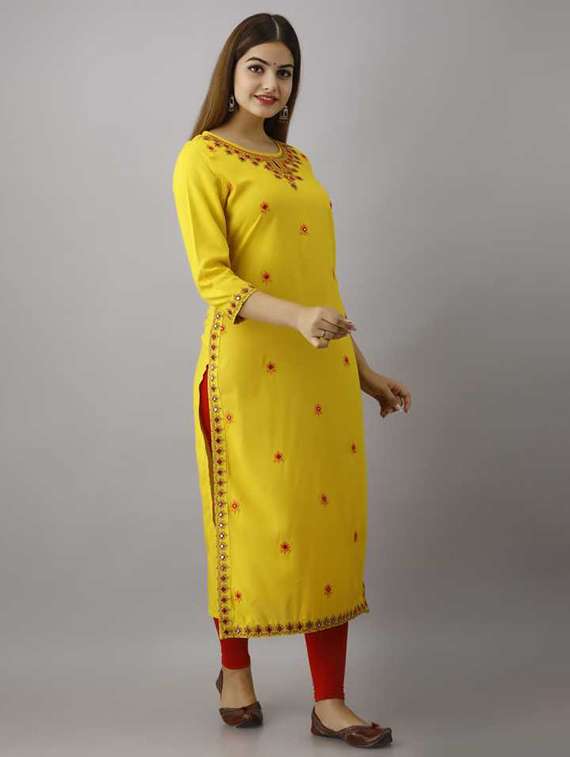 women's straight kurta - 18477987 -  Standard Image - 1