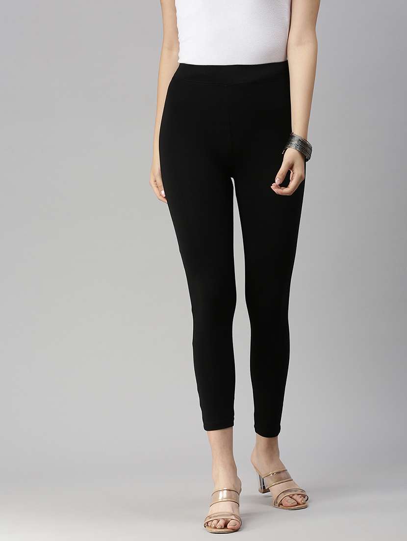 high rise solid legging
