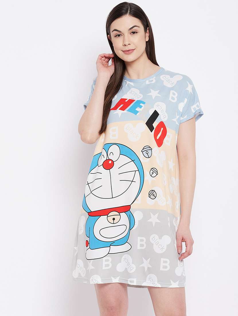 drop sleeved printed sleepshirts