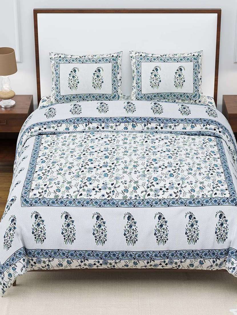 easygoods 240 tc queen bedsheet with 2 pillow covers | monarch