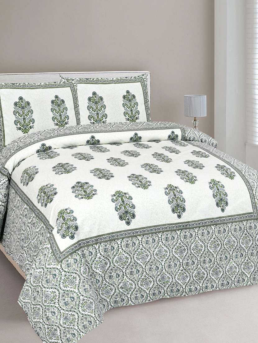 easygoods 240 tc queen bedsheet with 2 pillow covers | monarch