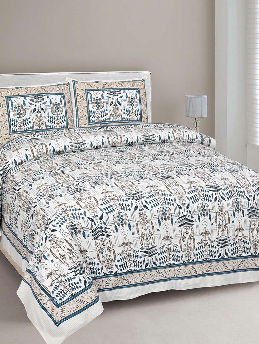 easygoods 240 tc queen bedsheet with 2 pillow covers | monarch