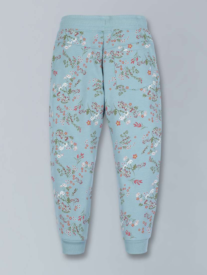 girls light blue printed jogger  - 18479440 -  Standard Image - 1