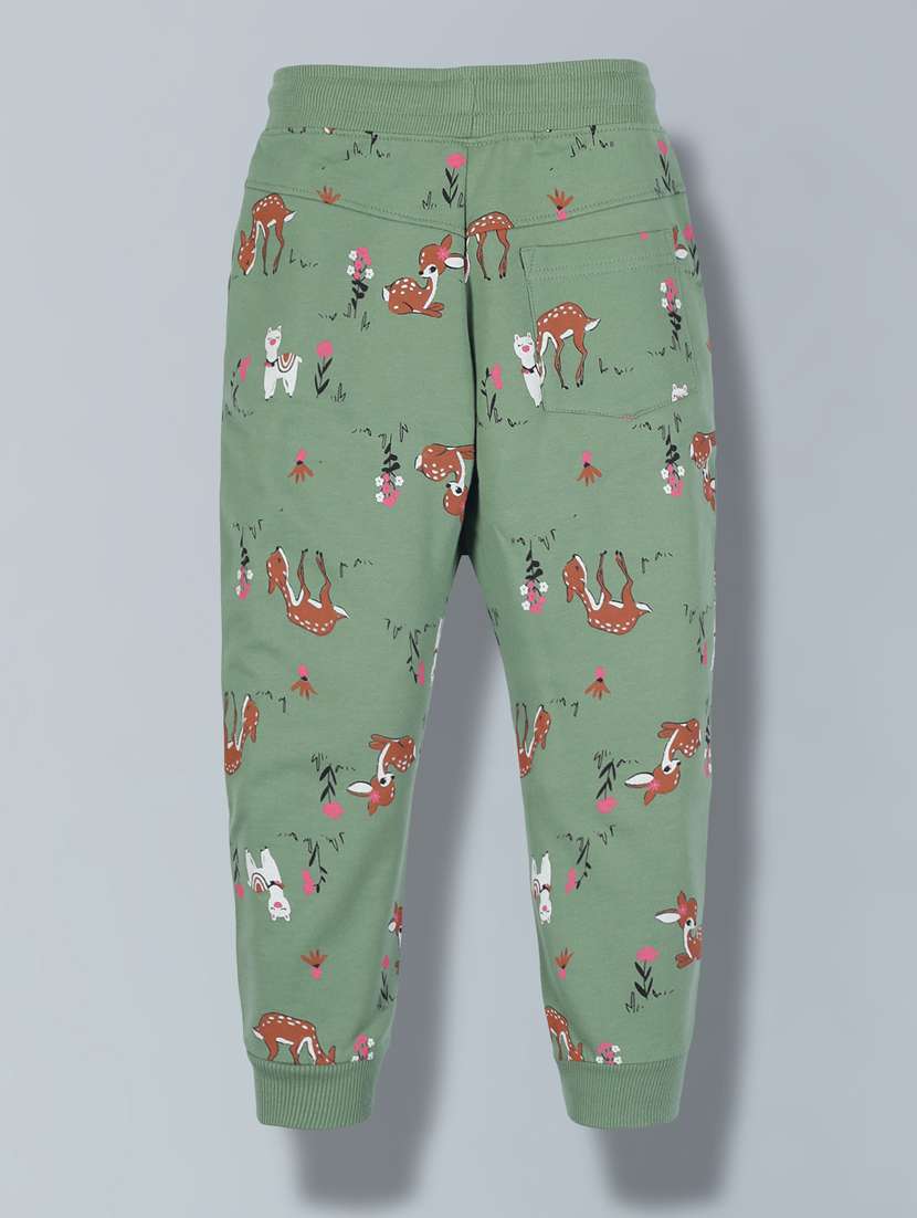 girls green printed jogger  - 18479443 -  Standard Image - 1