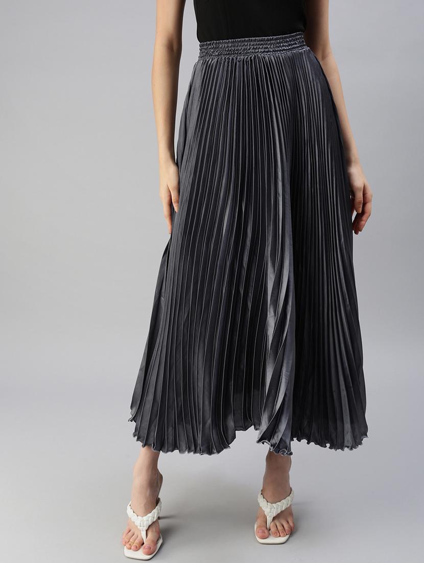 high rise solid flared skirt - 18479543 - Standard Image - 1