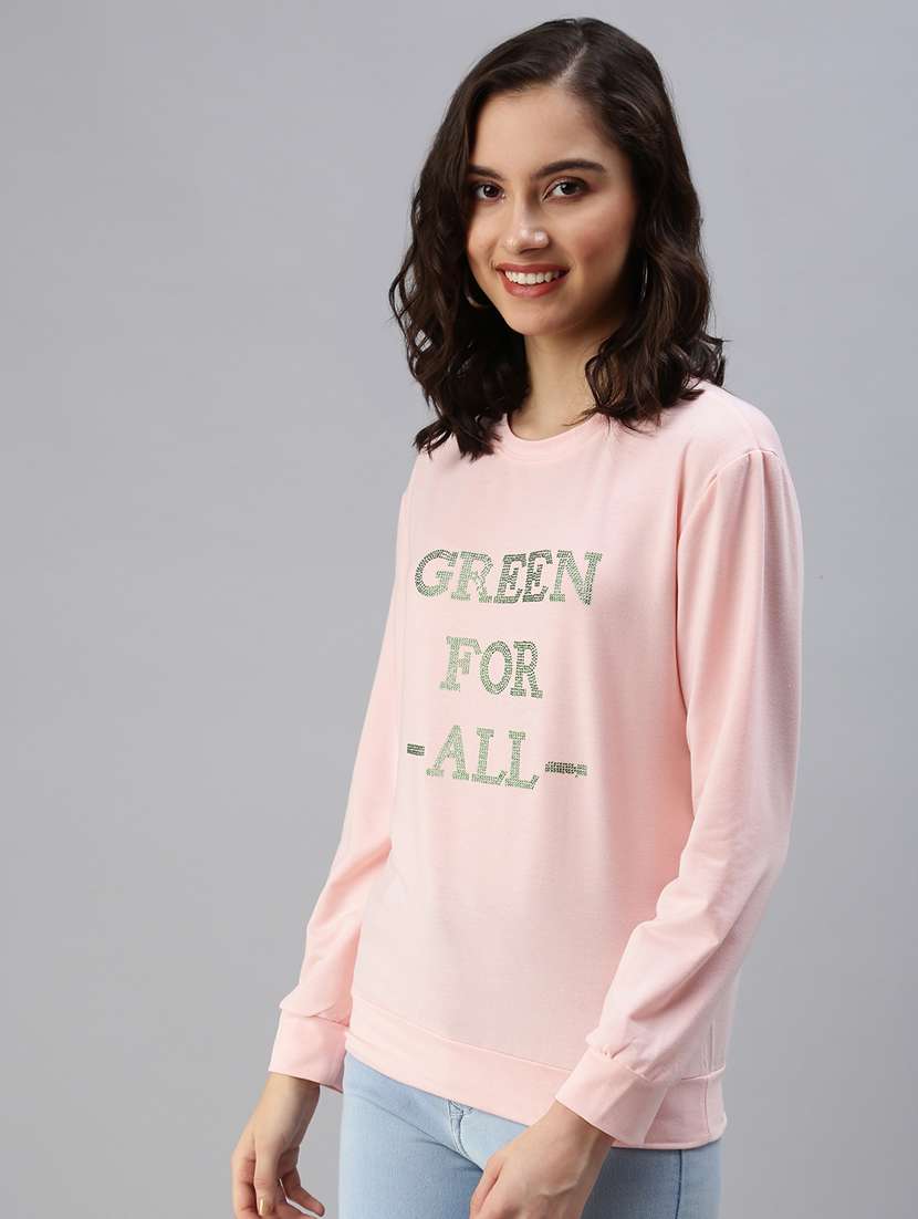 women's front print sweatshirt - 18479547 -  Standard Image - 1