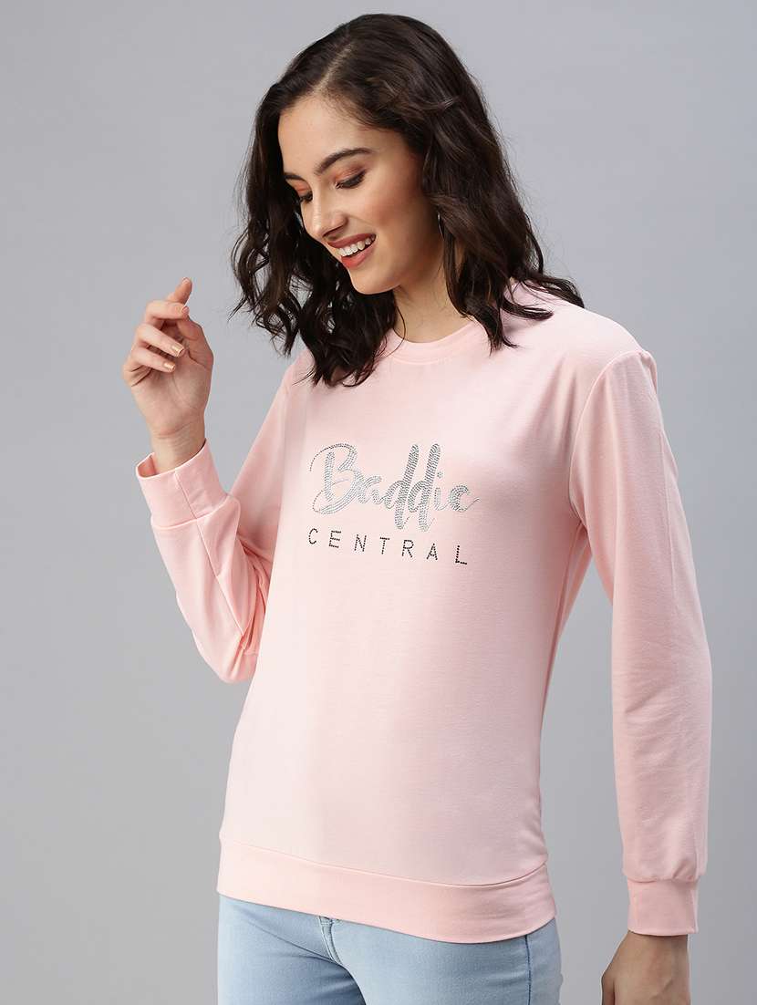 women's chest print sweatshirt - 18479550 -  Standard Image - 1
