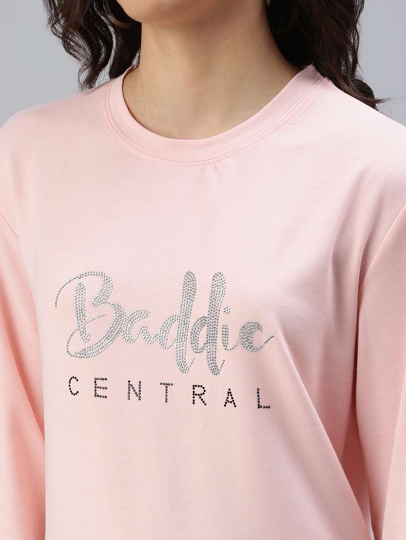 women's chest print sweatshirt - 18479550 -  Standard Image - 4