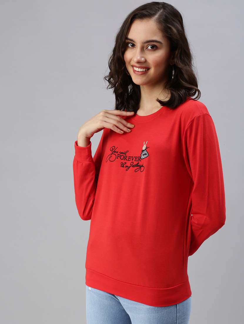 women's chest print sweatshirt - 18479553 -  Standard Image - 1