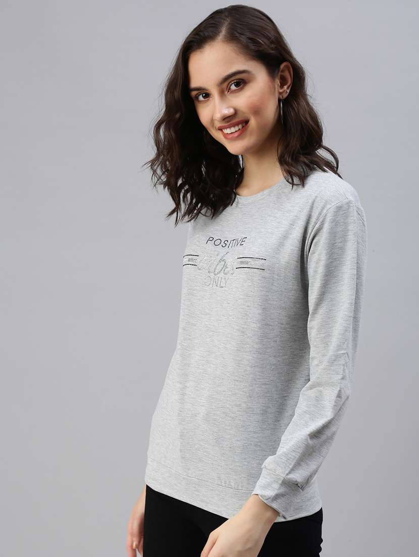 women's chest print sweatshirt - 18479554 -  Standard Image - 1