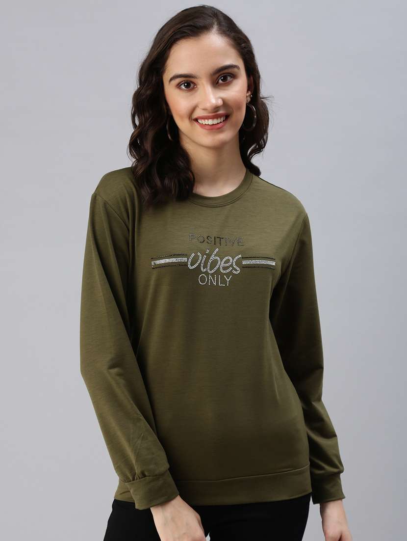 women's chest print sweatshirt - 18479555 - Zoom Image - 0