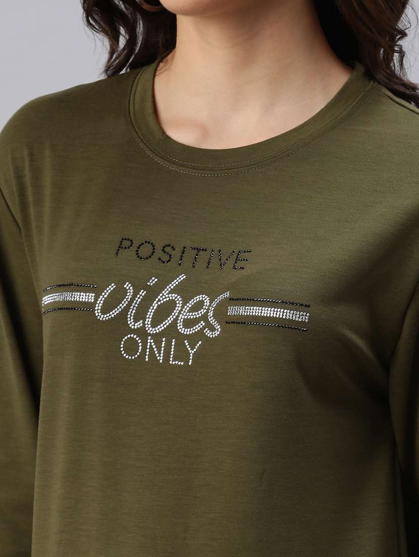women's chest print sweatshirt - 18479555 - Standard Image - 4