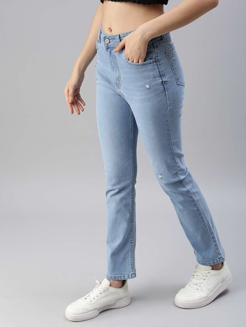 women's distress slim fit jeans - 18479584 -  Standard Image - 1