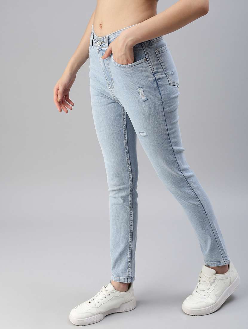 women's distress slim fit jeans - 18479590 -  Standard Image - 1