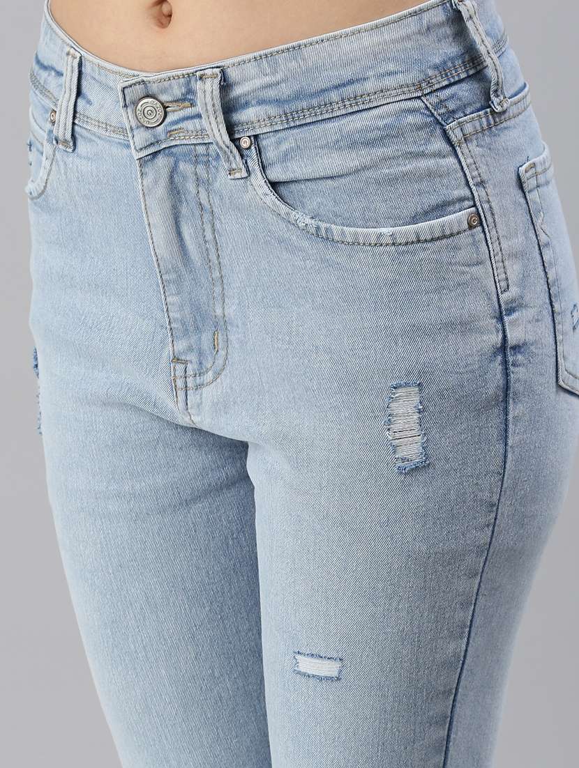 women's distress slim fit jeans - 18479590 -  Standard Image - 4
