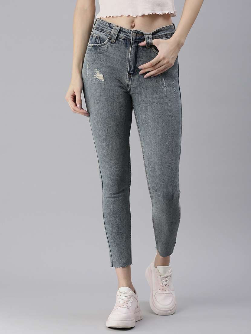 women's distress skinny fit jeans