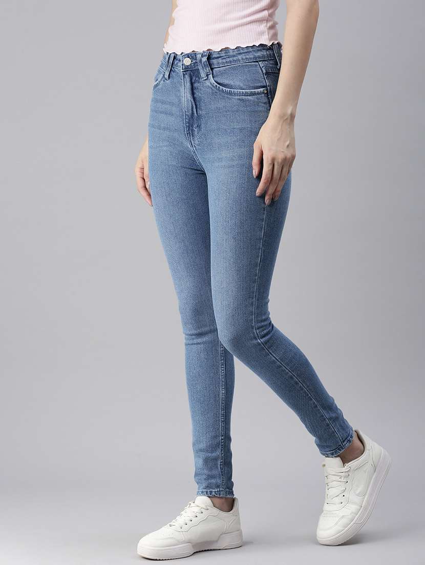 women's plain skinny fit jeans - 18479598 -  Standard Image - 1
