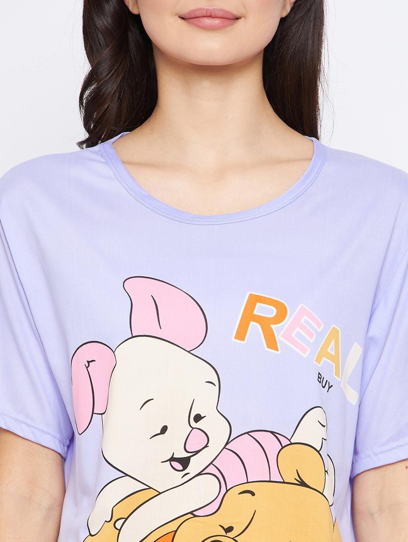round neck printed nightwear pajama set - 18479716 - Standard Image - 4