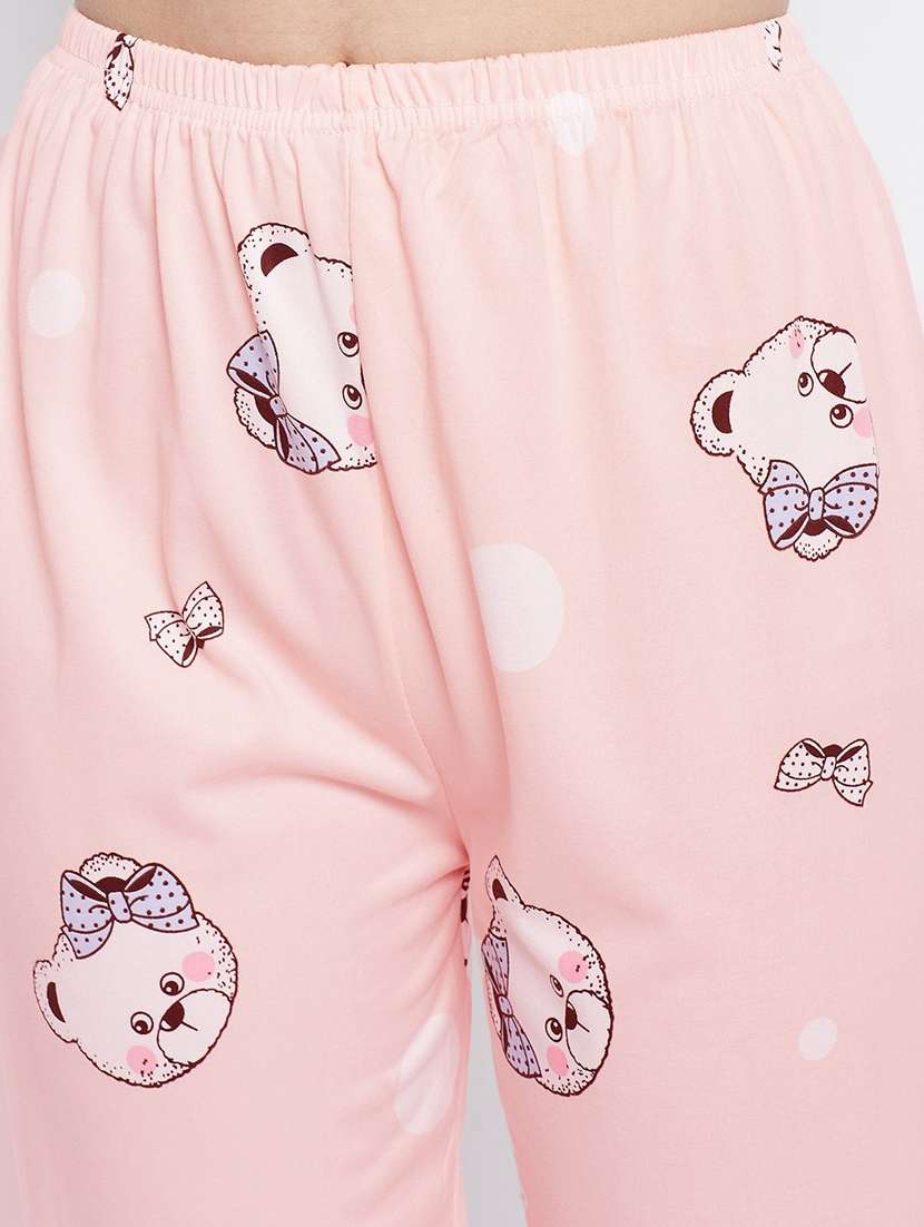 quirky printed nightwear pajama set - 18479717 - Standard Image - 4