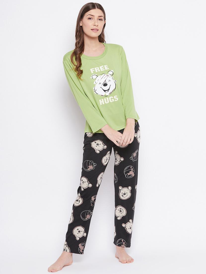 quirky printed nightwear pajama set - 18479733 - Standard Image - 1