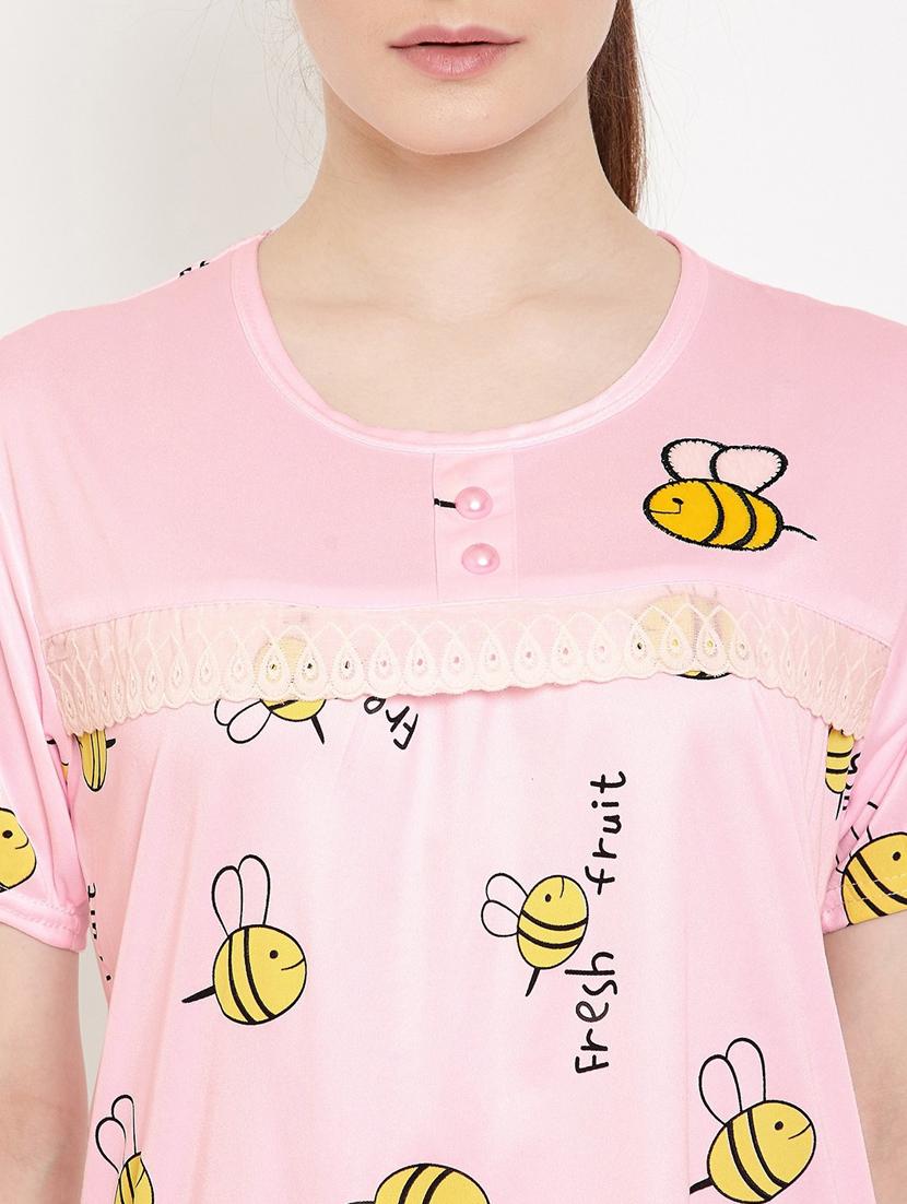quirky printed nightwear shorts set - 18479753 - Standard Image - 4