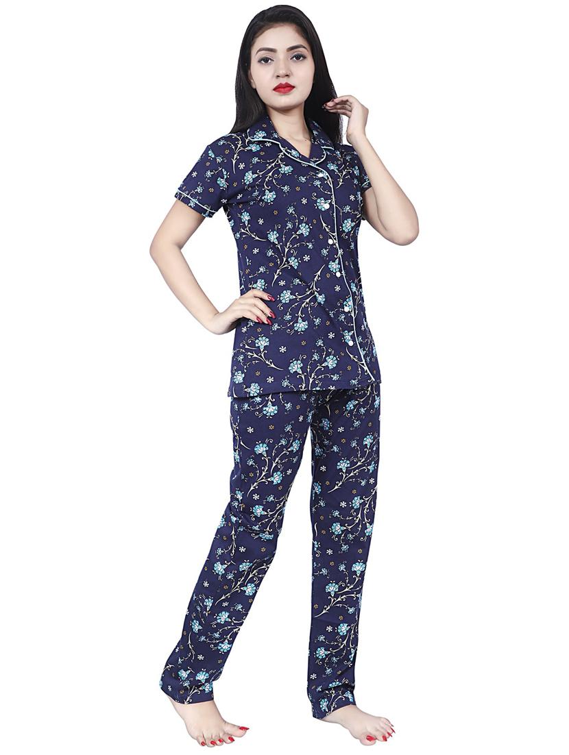 floral printed nightwear pajama set  - 18479767 -  Standard Image - 1
