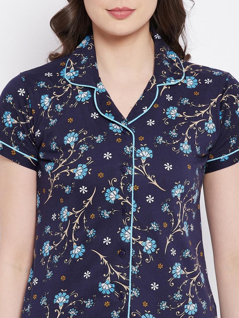 floral printed nightwear pajama set - 18479768 - Standard Image - 4