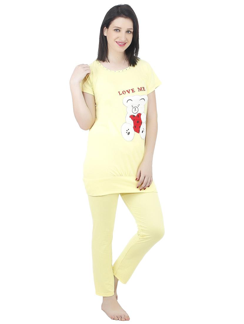 quirky printed nightwear pajama set - 18479777 - Standard Image - 1
