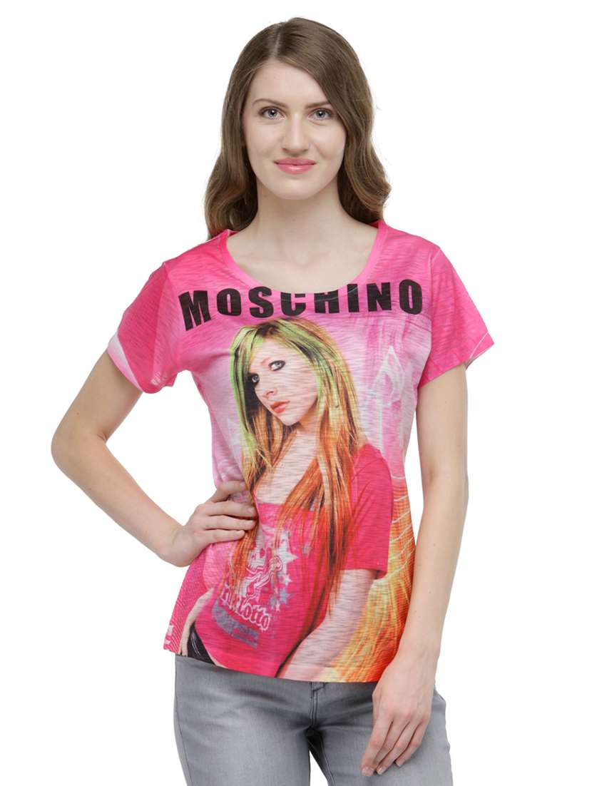 women's all over print round neck t-shirt