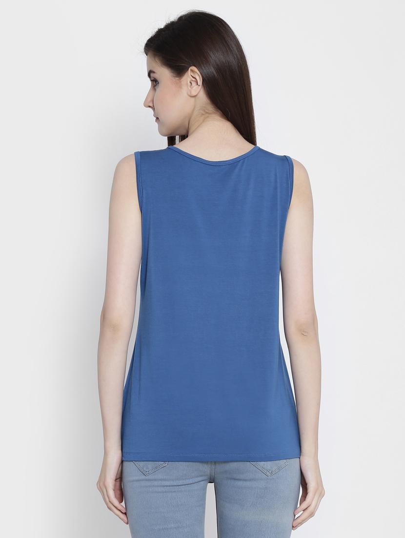 women's straight round neck top - 18479848 - Standard Image - 1