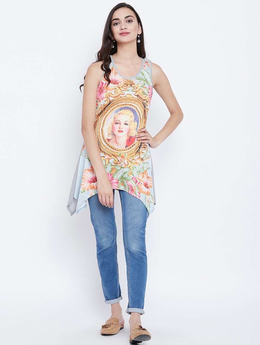 Women's Asymmetric Round Neck Top