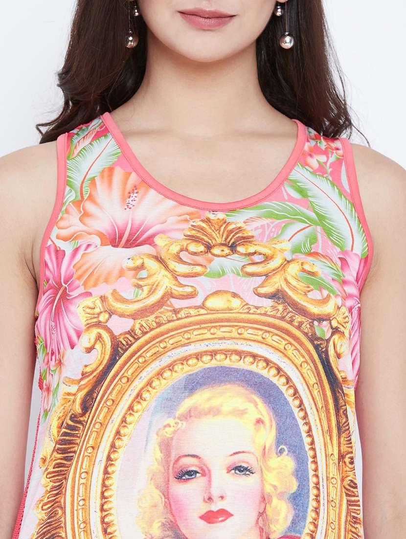 women's asymmetric round neck top - 18479889 - Standard Image - 4