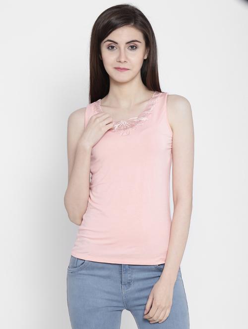 women's straight round neck top - 18479901 - Standard Image - 0