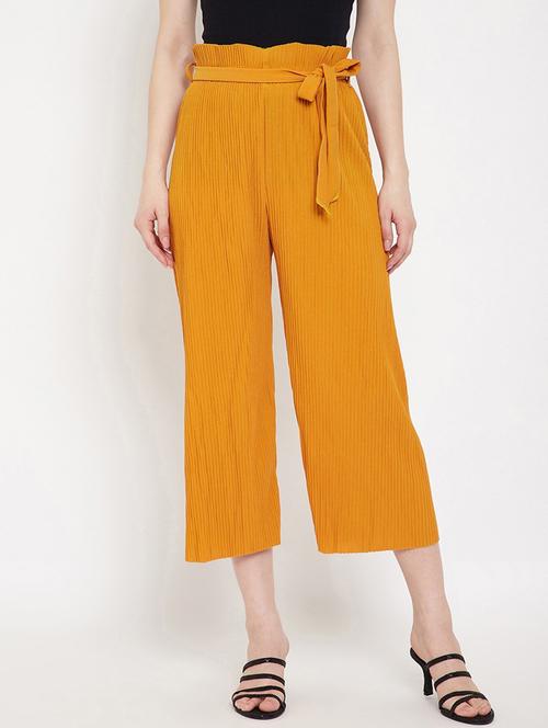 tie front solid straight palazzo - 18479914 - Standard Image - 0
