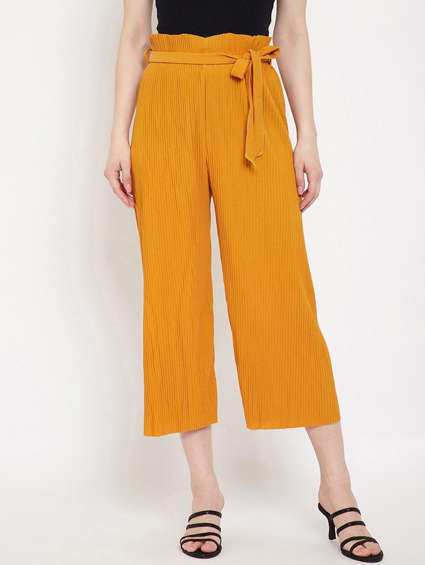 tie front solid straight palazzo - 18479914 - Zoom Image - 0