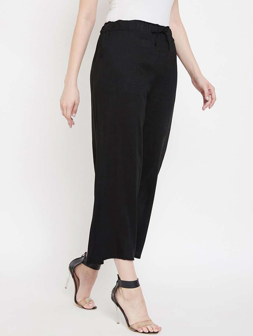 drawstring waist solid palazzo  - 18479924 -  Standard Image - 1