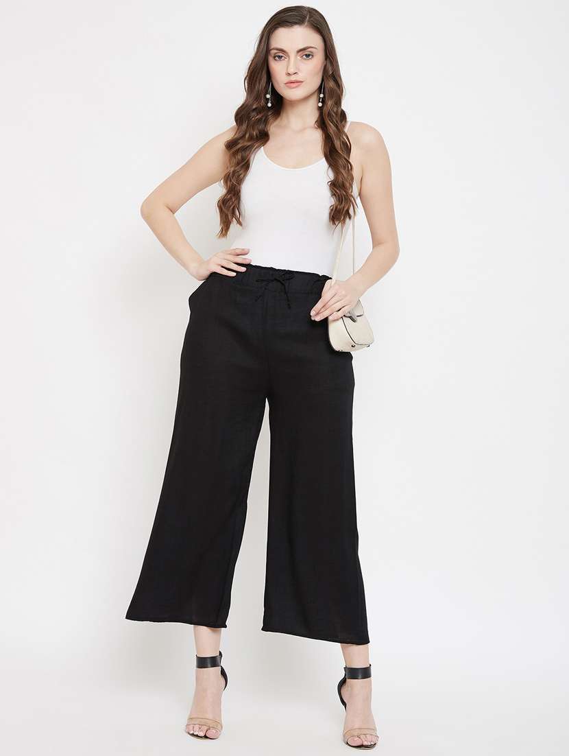 drawstring waist solid palazzo  - 18479924 -  Standard Image - 4